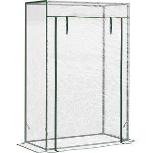 Outsunny Greenhouse with Steel Frame, PVC Cover, Roll-up Door for Outdoor, Backyard, Balcony, Garden, 100 x 50 x 150cm, Transparent