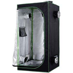 Outsunny Hydroponic Plant Grow Tent, 80L x 80W x 160Hcm-Black/Green