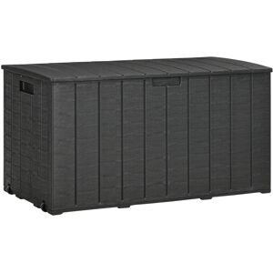 Outsunny Extra Large Outdoor Storage Box, 336 Litre Water-resistant Garden Container, Black