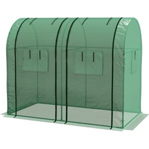 Outsunny Tomato Greenhouse, Garden Growhouse with 2 Roll-up Doors and 4 Mesh Windows, Portable Indoor Outdoor Green House, 185 x 94 x 150cm, Green