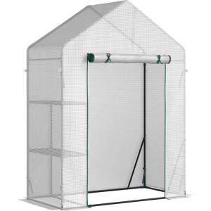 Outsunny Greenhouse for Outdoor, Portable Gardening Plant Grow House w/ 2 Tier Shelf, Roll-Up Zippered Door, PE Cover, 143x73x195cm, Green Aosom UK Outsunny Greenhouse for Outdoor, Portable Gardening Plant Grow House w/ 2 Tier Shelf, Roll-Up Zippered Door, PE Cover, 143x73x195cm, Green Aosom UK