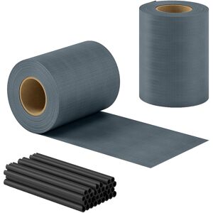 Outsunny 2Pcs Privacy Garden Screen Fence, UV Resistant Waterproof Windbreak Fencing, 35mx19cm, Grey Outsunny 2Pcs Privacy Garden Screen Fence, UV Resistant Waterproof Windbreak Fencing, 35mx19cm, Grey