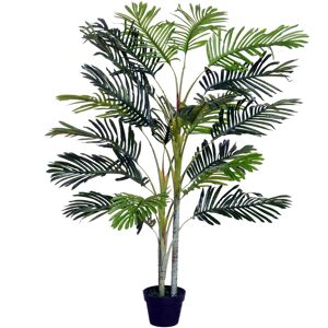 Outsunny 150cm(5ft)  Artificial Palm Tree Decorative Indoor Faux Green Plant w/Leaves Home Décor Tropical Potted Home Office