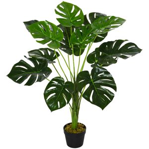 Outsunny Artificial Greenery: Lifelike Monstera Deliciosa Plant with 13 Leaves & Pot for Indoor/Outdoor Décor Aosom UK Outsunny Artificial Greenery: Lifelike Monstera Deliciosa Plant with 13 Leaves & Pot for Indoor/Outdoor Décor Aosom UK