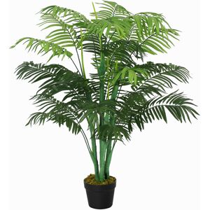 Outsunny Artificial Palm Tree, 125cm/4FT, Decorative Fake Plant with 18 Leaves, Nursery Pot, Plastic for Indoor Outdoor, Green Aosom UK Outsunny Artificial Palm Tree, 125cm/4FT, Decorative Fake Plant with 18 Leaves, Nursery Pot, Plastic for Indoor Outdoor, Green Aosom UK
