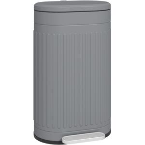 HOMCOM 30 Litre Pedal Bin, Fingerprint Proof Kitchen Bin with Soft-close Lid, Metal Rubbish Bin with Foot Pedal, Grey Aosom UK HOMCOM 30 Litre Pedal Bin, Fingerprint Proof Kitchen Bin with Soft-close Lid, Metal Rubbish Bin with Foot Pedal, Grey Aosom UK