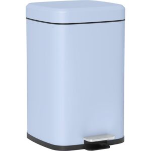HOMCOM 20 Litre Pedal Bin, Fingerprint Proof Kitchen Bin with Soft-close Lid, Metal Rubbish Bin with Foot Pedal, Light Blue Aosom UK HOMCOM 20 Litre Pedal Bin, Fingerprint Proof Kitchen Bin with Soft-close Lid, Metal Rubbish Bin with Foot Pedal, Light Blue Aosom UK