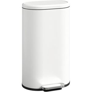 HOMCOM 30 L Modern Curved Kitchen Bin - Cream HOMCOM 30 L Modern Curved Kitchen Bin - Cream