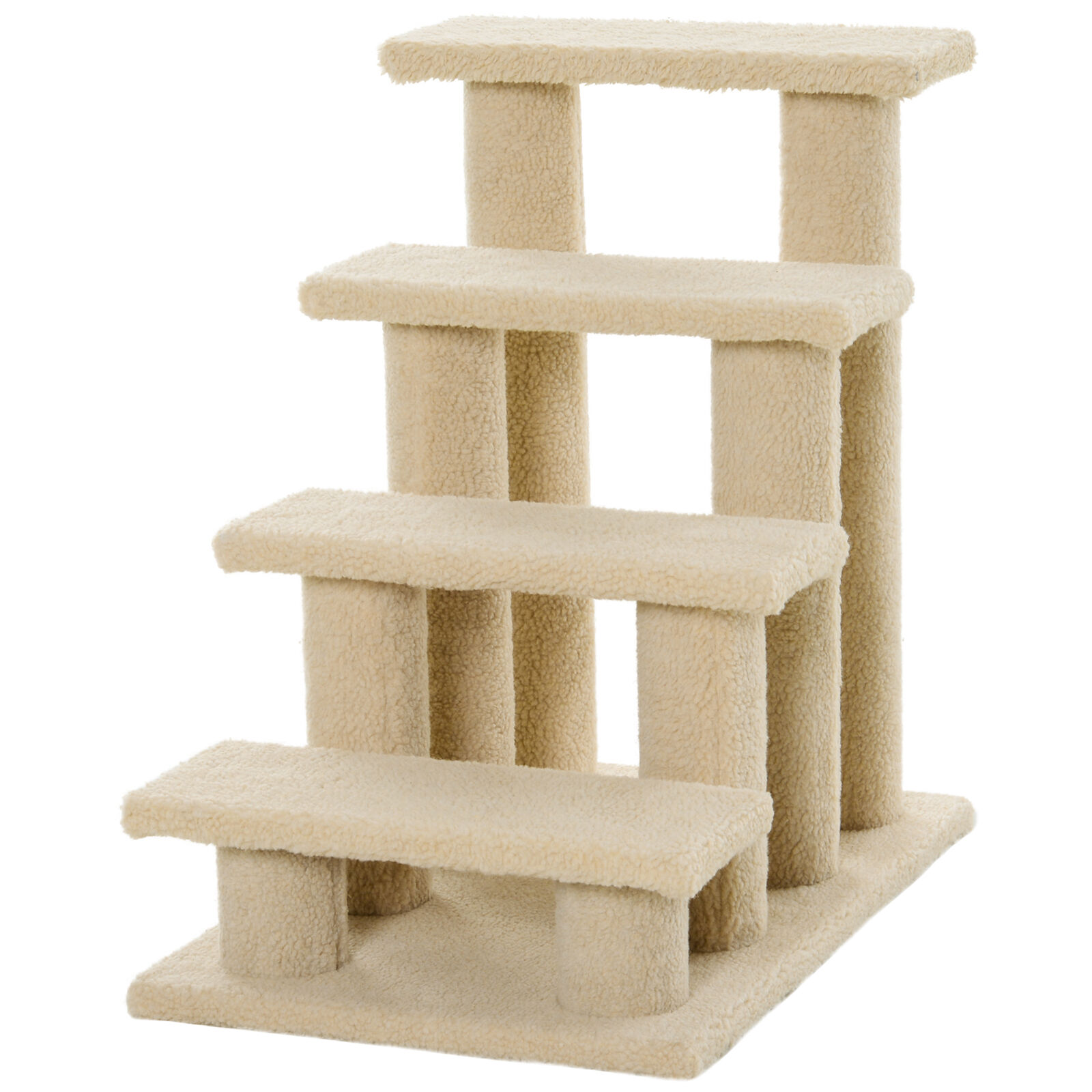 PawHut Durable Pet Stairs Ramp, Easy Climb Cat Tree Ladder, Indoor Climbing Frame Staircase for Pets