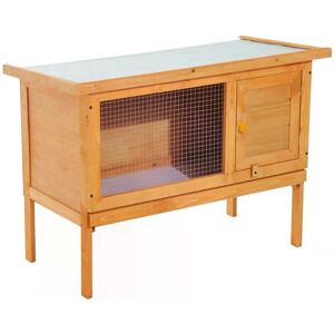 Pawhut Rabbit Hutch,90Lx45Wx65H cm-Fir Wood