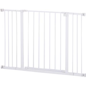 PawHut Pressure Fitted Pet Dog Safety Gate Metal Fence Extending 72-107cm Wide