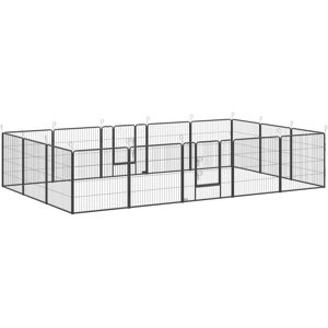 PawHut 16 Panels Heavy Duty Puppy Playpen, for Small and Medium Dogs, Indoor and Outdoor Use - Grey