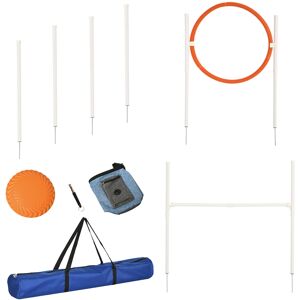 PawHut Dog Agility Training Kit with Portable Carry Bag, Outdoor Exercise Equipment, Multicolour