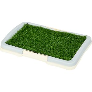 PawHut Puppy Training Pad Indoor Portable Puppy Pee Pad with Artificial Grass, Grid Panel, Tray, 46.5 x 34cm