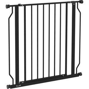 PawHut Extra Wide Dog Safety Gate, with Door Pressure, for Doorways, Hallways, Staircases - Black