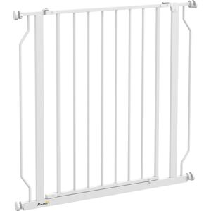 PawHut Extra Wide Dog Safety Gate, with Door Pressure, for Doorways, Hallways, Staircases - White