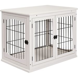 PawHut MDF 3-Door Small Indoor Pet Cage White