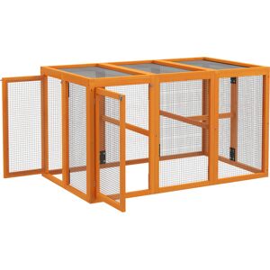 PawHut Wooden Chicken Coop with Combinable Design, for 1-3 Chickens