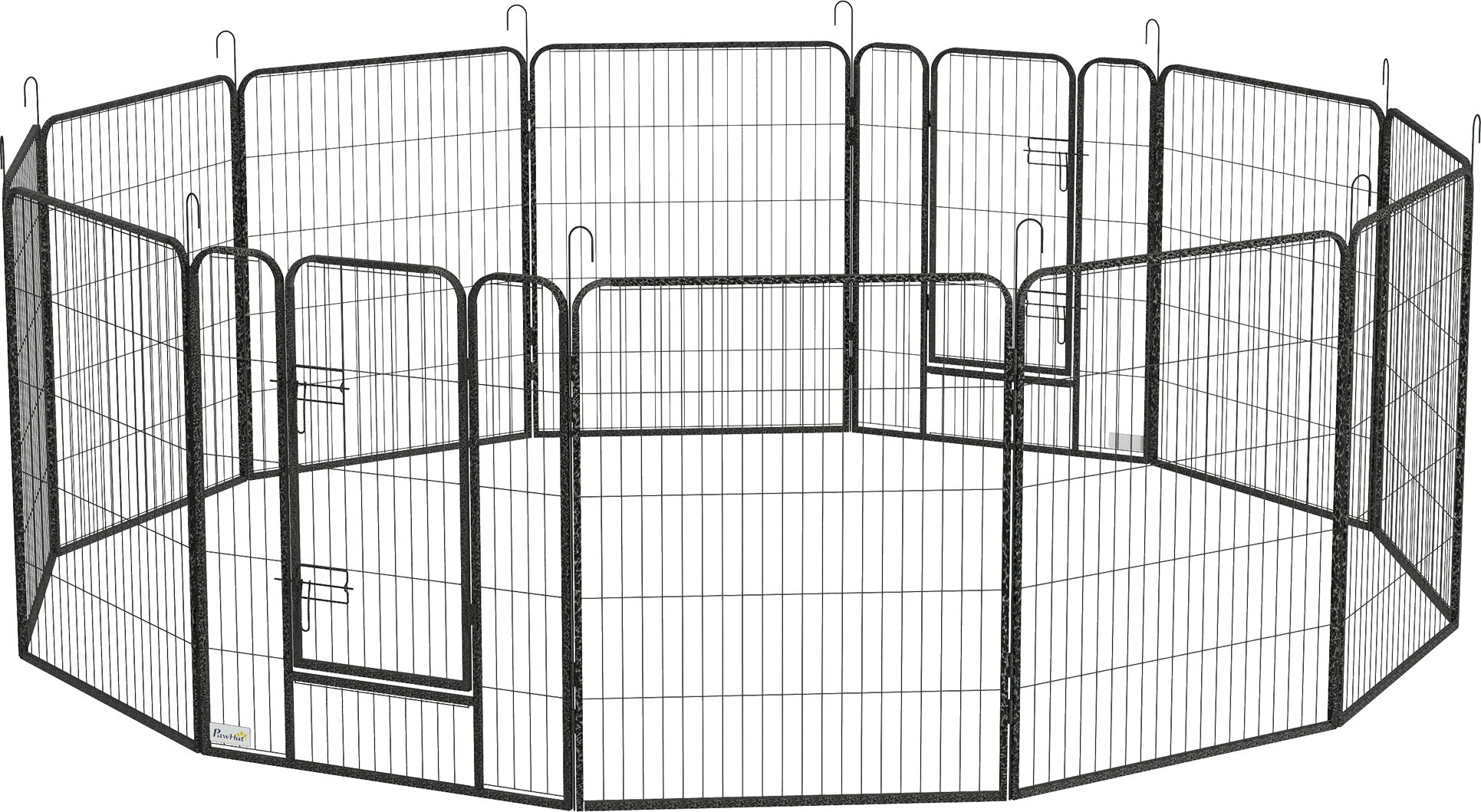 PawHut Heavy Duty Puppy Playpen, 12 Panel Pet Exercise Pen, Suitable for Small to Large Dogs