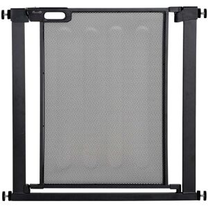 PawHut Pressure Fit Safety Gate for Doors and Stairs, Dog Gate with Auto Close, Pet Barrier for Hallways, with Double Locking Openings 75-82 cm Black