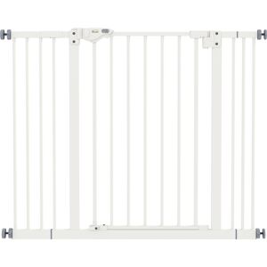 PawHut Adjustable Dog Gate, Metal Safety Barrier for Pets, Extends 74-100cm Wide, Easy Install, White Aosom UK