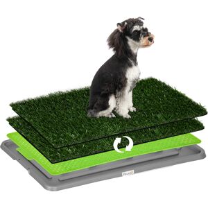 PawHut Artificial Grass Dog Toilet with Tray for Potty Training Indoor Outdoor, 2 Packs, 67 x 41cm PawHut Artificial Grass Dog Toilet with Tray for Potty Training Indoor Outdoor, 2 Packs, 67 x 41cm