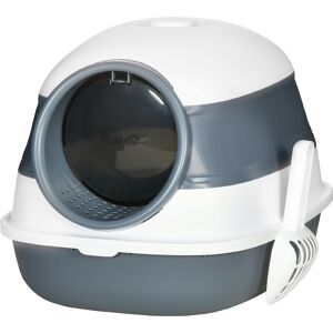 PawHut Cat Litter Tray with Lid, Hooded Cat Litter Box with High Sides, Deodorant, No Litter Spill, Large Two-way Entrance, Scoop Included Aosom UK PawHut Cat Litter Tray with Lid, Hooded Cat Litter Box with High Sides, Deodorant, No Litter Spill, Large Two-way Entrance, Scoop Included Aosom UK