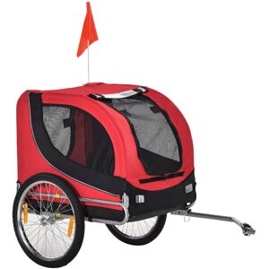 Pawhut Dog Bike Trailer Folding Bicycle Pet Trailer Dog Bike Jogger Travel Carrier W/Removable Cover-Red Aosom UK Pawhut Dog Bike Trailer Folding Bicycle Pet Trailer Dog Bike Jogger Travel Carrier W/Removable Cover-Red Aosom UK
