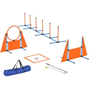 PawHut 7-Piece Dog Agility Equipment Set with Weave Poles, Jump Ring and Hurdle, Pause Box and Carry Bag, Orange PawHut 7-Piece Dog Agility Equipment Set with Weave Poles, Jump Ring and Hurdle, Pause Box and Carry Bag, Orange