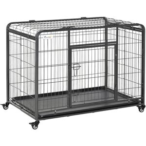 PawHut Heavy Duty Dog Crates Foldable Indoor Dog Kennel & Dog Cage Pet Playpen w/ Double Doors Removable Tray Lockable Wheels Openable Top Aosom UK PawHut Heavy Duty Dog Crates Foldable Indoor Dog Kennel & Dog Cage Pet Playpen w/ Double Doors Removable Tray Lockable Wheels Openable Top Aosom UK