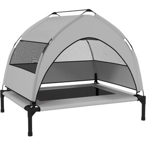 PawHut Portable Elevated Dog Bed with Removable Canopy, Cooling Raised Pet Cot for Small Medium Dogs, 76 x 61 x 60 cm PawHut Portable Elevated Dog Bed with Removable Canopy, Cooling Raised Pet Cot for Small Medium Dogs, 76 x 61 x 60 cm