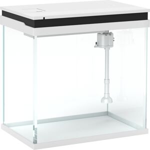 PawHut 26L Glass Fish Tank with Filter System, LED Lights, Water Pump, White PawHut 26L Glass Fish Tank with Filter System, LED Lights, Water Pump, White
