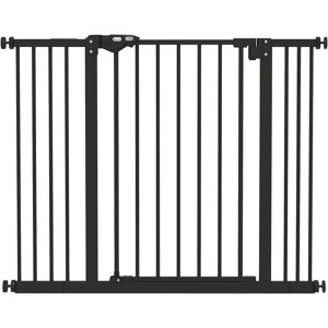 PawHut Dog Gate for Stairs Dog Gate Pet Gate with Openable Metal Frame, for Doorways, Corridors, Staircases, 74-100Wcm, Black Aosom UK PawHut Dog Gate for Stairs Dog Gate Pet Gate with Openable Metal Frame, for Doorways, Corridors, Staircases, 74-100Wcm, Black Aosom UK