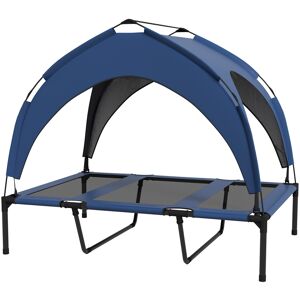 PawHut Cooling Raised Pet Bed with Washable Breathable Mesh for Large Dogs, 106 x 76 x 94cm, Dark Blue Aosom UK PawHut Cooling Raised Pet Bed with Washable Breathable Mesh for Large Dogs, 106 x 76 x 94cm, Dark Blue Aosom UK