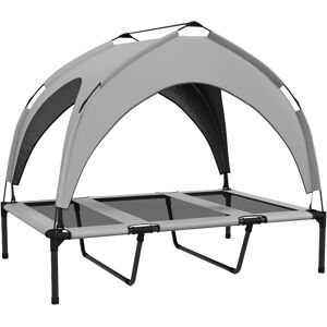 PawHut Cooling Raised Pet Bed, Large Dog Cot with Washable Breathable Mesh, Light Grey, 106 x 76 x 94 cm Aosom UK PawHut Cooling Raised Pet Bed, Large Dog Cot with Washable Breathable Mesh, Light Grey, 106 x 76 x 94 cm Aosom UK