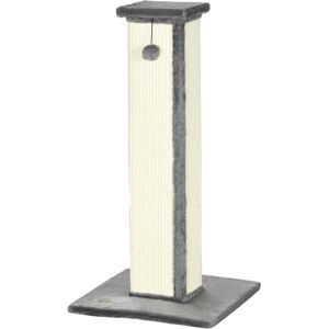PawHut 81cm Cat Scratcher, Vertical Full Scratcher with Natural Sisal Rope, Hanging Ball and Soft Plush, Grey Aosom UK PawHut 81cm Cat Scratcher, Vertical Full Scratcher with Natural Sisal Rope, Hanging Ball and Soft Plush, Grey Aosom UK