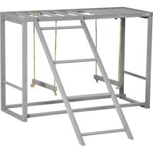 PawHut Wooden Chicken Coop Activity Centre with Swing Set for 3-4 Birds, Outdoor Hen House, Grey Aosom UK PawHut Wooden Chicken Coop Activity Centre with Swing Set for 3-4 Birds, Outdoor Hen House, Grey Aosom UK