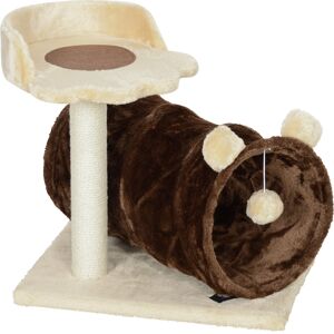 PawHut 47cm Small Cat Tree w/ Scratching Post, Bed, Cat Tunnel, Toy Ball, Dark Brown Aosom UK PawHut 47cm Small Cat Tree w/ Scratching Post, Bed, Cat Tunnel, Toy Ball, Dark Brown Aosom UK