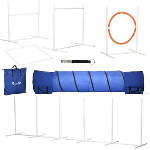 PawHut 6-Piece Dog Agility Equipment Set with 3(m) Long Tunnel & Canine Whistle, Pause Box, Jumps, Weave Poles, Multicolour PawHut 6-Piece Dog Agility Equipment Set with 3(m) Long Tunnel & Canine Whistle, Pause Box, Jumps, Weave Poles, Multicolour