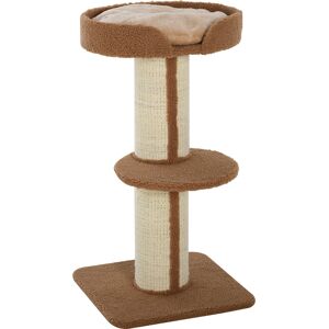 PawHut Cat Tree with Perches, Sisal Scratching Posts & Lamb Cashmere, Activity Centre, Brown Aosom UK PawHut Cat Tree with Perches, Sisal Scratching Posts & Lamb Cashmere, Activity Centre, Brown Aosom UK