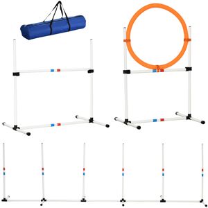 PawHut 3 Piece Dog Agility Training Set, Adjustable Obedience Equipment (Pole + Hoop + Hurdle) Aosom UK PawHut 3 Piece Dog Agility Training Set, Adjustable Obedience Equipment (Pole + Hoop + Hurdle) Aosom UK