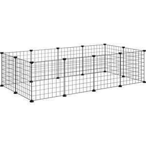 PawHut Modular Pet Enclosure: Secure & Spacious Metal Playpen for Furry Friends, Black, 106Lx73Wx36H cm Aosom UK PawHut Modular Pet Enclosure: Secure & Spacious Metal Playpen for Furry Friends, Black, 106Lx73Wx36H cm Aosom UK