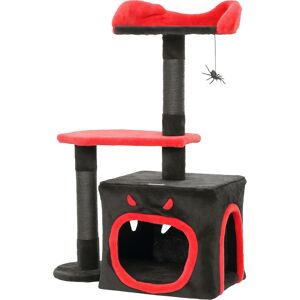 PawHut Cat Tree, Gothic Cat Tower with Scratching Posts, Cute Condo, Coffin Platform, Bed and Spider Toy, Halloween PawHut Cat Tree, Gothic Cat Tower with Scratching Posts, Cute Condo, Coffin Platform, Bed and Spider Toy, Halloween