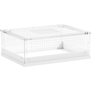 PawHut Acrylic Reptile Terrarium with Top Sliding Door, Vents, for Snake, Frog, Spider, Gecko, Tarantula, 40 x 30 x 15 cm PawHut Acrylic Reptile Terrarium with Top Sliding Door, Vents, for Snake, Frog, Spider, Gecko, Tarantula, 40 x 30 x 15 cm