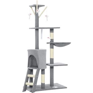 PawHut Multi-Level Cat Tower, 134cm Cat Tree with Condo and Sisal Scratching Posts for Indoor Kittens, Grey PawHut Multi-Level Cat Tower, 134cm Cat Tree with Condo and Sisal Scratching Posts for Indoor Kittens, Grey