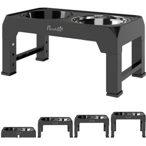 PawHut Raised Dog Bowl, Foldable Elevated Dog bowls with Slow Feeder, 4 Adjustable Heights, for Small Medium Large Breeds PawHut Raised Dog Bowl, Foldable Elevated Dog bowls with Slow Feeder, 4 Adjustable Heights, for Small Medium Large Breeds