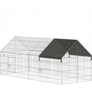 PawHut Rabbit Run with Protective Cover for Small Animals, Chickens, Guinea Pigs, Tortoises, 180 x 75 x 75 cm, Black PawHut Rabbit Run with Protective Cover for Small Animals, Chickens, Guinea Pigs, Tortoises, 180 x 75 x 75 cm, Black