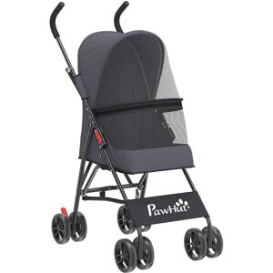 PawHut Dog Stroller, Foldable Cat Dog Pram for Miniature Breeds, Pet Stroller with Brake, Mesh Windows, Dark Grey PawHut Dog Stroller, Foldable Cat Dog Pram for Miniature Breeds, Pet Stroller with Brake, Mesh Windows, Dark Grey
