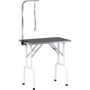 PawHut 32" Foldable Dog Grooming Table Pet Drying Beauty Table Adjustable Fixed Arm Rubber Top, Black PawHut 32" Foldable Dog Grooming Table Pet Drying Beauty Table Adjustable Fixed Arm Rubber Top, Black