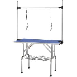 PawHut Adjustable Dog Grooming Table Rubber Top 2 Safety Slings Mesh Storage Basket Heavy Metal Blue 107 x 60 x 170cm Aosom UK PawHut Adjustable Dog Grooming Table Rubber Top 2 Safety Slings Mesh Storage Basket Heavy Metal Blue 107 x 60 x 170cm Aosom UK